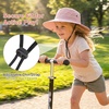 image:imageCute Girls Sun Hat with Ponytail Hole Wide Brim Full Face amp Neck ShadeQuick Dry Pool Summer Beach Bucket Hats for KidsPink