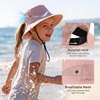 image:imageCute Girls Sun Hat with Ponytail Hole Wide Brim Full Face amp Neck ShadeQuick Dry Pool Summer Beach Bucket Hats for KidsPink
