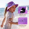 image:imageCute Girls Sun Hat with Ponytail Hole Wide Brim Full Face amp Neck ShadeQuick Dry Pool Summer Beach Bucket Hats for KidsPurple