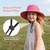 image:imageCute Girls Sun Hat with Ponytail Hole Wide Brim Full Face amp Neck ShadeQuick Dry Pool Summer Beach Bucket Hats for KidsWatermelon Red