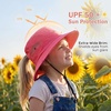 image:imageCute Girls Sun Hat with Ponytail Hole Wide Brim Full Face amp Neck ShadeQuick Dry Pool Summer Beach Bucket Hats for KidsWatermelon Red