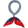 image:imageAmerican Trends Sailor Scarf Flight Attendant Neck ScarfRed White And Blue Bandana For WomenYacht Rock Party AccessoriesBlue and White Stripes