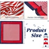 image:imageAmerican Trends Sailor Scarf Flight Attendant Neck ScarfRed White And Blue Bandana For WomenYacht Rock Party AccessoriesRed and White Stripes