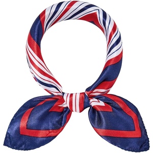 image:imageAmerican Trends Sailor Scarf Flight Attendant Neck ScarfRed White And Blue Bandana For WomenYacht Rock Party AccessoriesBlue red and White Stripes