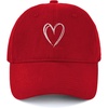 image:imageAmerican Trends Womens Baseball Caps Cute Heart Dad Hat Adjustable Cotton Unisex Cap for Workout Golf amp Everyday WearRed With Black Heart