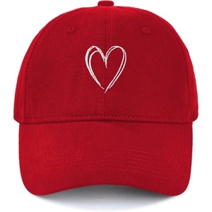 image:imageAmerican Trends Womens Baseball Caps Cute Heart Dad Hat Adjustable Cotton Unisex Cap for Workout Golf amp Everyday WearRed With Black Heart