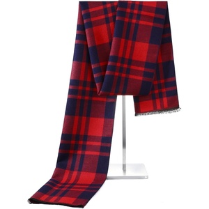 image:imageAmerican Trends Mens Winter Scarf Soft Warm Scarves Winter Gifts for MenRed  Navy