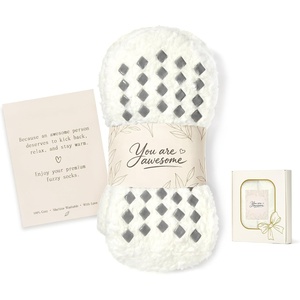 image:imageNonSlip Fuzzy Socks for Women in Gift Box with Card Ready to Gifts  A thoughtful gift for women with ultrasoft fuzzy socks nonslip soles and a gift box with card includedWhite