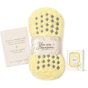 image:imageNonSlip Fuzzy Socks for Women in Gift Box with Card Ready to Gifts  A thoughtful gift for women with ultrasoft fuzzy socks nonslip soles and a gift box with card includedYellow