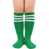 image:imageAmerican Trends Girls Kids Soccer Socks Softball Baseball Football Youth Boys Long Tube Knee High Athletic Socks2 Pack Black Green White