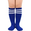 image:imageAmerican Trends Girls Kids Soccer Socks Softball Baseball Football Youth Boys Long Tube Knee High Athletic Socks2 Pack Blue Black White