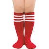 image:imageAmerican Trends Girls Kids Soccer Socks Softball Baseball Football Youth Boys Long Tube Knee High Athletic Socks2 Pack Blue Red White