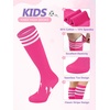 image:imageAmerican Trends Girls Kids Soccer Socks Softball Baseball Football Youth Boys Long Tube Knee High Athletic Socks2 Pack Pink Rose White