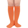 image:imageAmerican Trends Girls Kids Soccer Socks Softball Baseball Football Youth Boys Long Tube Knee High Athletic Socks2 Pack Purple Orange