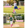image:imageAmerican Trends Girls Kids Soccer Socks Softball Baseball Football Youth Boys Long Tube Knee High Athletic Socks2 Pack Purple Rose White