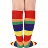 image:imageAmerican Trends Girls Kids Soccer Socks Softball Baseball Football Youth Boys Long Tube Knee High Athletic Socks2 Pack Rainbow