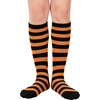 image:imageAmerican Trends Girls Kids Soccer Socks Softball Baseball Football Youth Boys Long Tube Knee High Athletic Socks2 Pack Striped Black Orange Purple