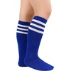 image:imageAmerican Trends Girls Kids Soccer Socks Softball Baseball Football Youth Boys Long Tube Knee High Athletic SocksBlue White Stripes  Red White