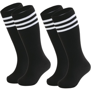 image:imageAmerican Trends Girls Kids Soccer Socks Softball Baseball Football Youth Boys Long Tube Knee High Athletic Socks2 Pack Black White