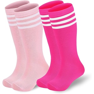 image:imageAmerican Trends Girls Kids Soccer Socks Softball Baseball Football Youth Boys Long Tube Knee High Athletic Socks2 Pack Pink Rose White