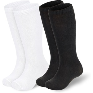 image:imageAmerican Trends Girls Kids Soccer Socks Softball Baseball Football Youth Boys Long Tube Knee High Athletic Socks2 Pack Pure Blackwhite
