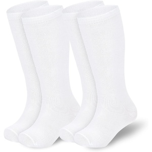 image:imageAmerican Trends Girls Kids Soccer Socks Softball Baseball Football Youth Boys Long Tube Knee High Athletic Socks2 Pack Pure White