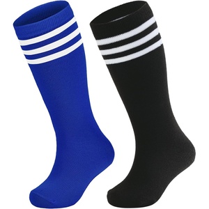 image:imageAmerican Trends Girls Kids Soccer Socks Softball Baseball Football Youth Boys Long Tube Knee High Athletic SocksBlue White Stripes  Black White