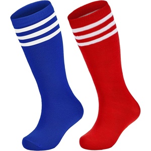 image:imageAmerican Trends Girls Kids Soccer Socks Softball Baseball Football Youth Boys Long Tube Knee High Athletic SocksBlue White Stripes  Red White