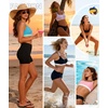 image:imageSports Bikini Top for Women Padded Scoop Neck Swim Bra Crop Swimsuit Top  Classic swim top removable padded Adjustable straps comfort for swimming resort wear tanning and beachside relaxationWhite