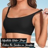 image:imageSports Bikini Top for Women Padded Scoop Neck Swim Bra Crop Swimsuit Top  Classic swim top removable padded Adjustable straps comfort for swimming resort wear tanning and beachside relaxationBlack