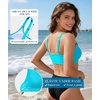 image:imageSports Bikini Tops for Women Swim Bra Wirefree Workout Swimsuit Top Comfortable Support for Swimming Beach Active WearBlue Trim