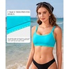image:imageSports Bikini Tops for Women Swim Bra Wirefree Workout Swimsuit Top Comfortable Support for Swimming Beach Active WearBlue Trim