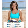 image:imageSports Bikini Tops for Women Swim Bra Wirefree Workout Swimsuit Top Comfortable Support for Swimming Beach Active WearBlue Trim