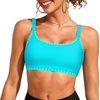 image:imageSports Bikini Tops for Women Swim Bra Wirefree Workout Swimsuit Top Comfortable Support for Swimming Beach Active WearBlue Trim