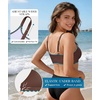 image:imageSports Bikini Tops for Women Swim Bra Wirefree Workout Swimsuit Top Comfortable Support for Swimming Beach Active WearBrown Trim