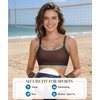 image:imageSports Bikini Tops for Women Swim Bra Wirefree Workout Swimsuit Top Comfortable Support for Swimming Beach Active WearBrown Trim