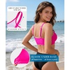 image:imageSports Bikini Tops for Women Swim Bra Wirefree Workout Swimsuit Top Comfortable Support for Swimming Beach Active WearPink Trim