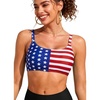 image:imageSports Bikini Tops for Women Swim Bra Wirefree Workout Swimsuit Top Comfortable Support for Swimming Beach Active WearAmerican Flag