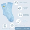 image:imageCoral Fleece Fuzzy Socks UltraSoft Warm Sleep Socks Unisex Cozy Gift  Cloudsoft coral fleece wraps feet in gentle warmth for sleeping lounging spa days and comforting selfcare giftsBlue