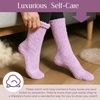 image:imageCoral Fleece Fuzzy Socks UltraSoft Warm Sleep Socks Unisex Cozy Gift  Cloudsoft coral fleece wraps feet in gentle warmth for sleeping lounging spa days and comforting selfcare giftsPurple