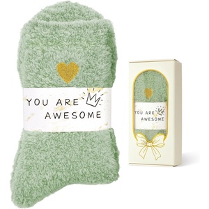 image:imageCoral Fleece Fuzzy Socks UltraSoft Warm Sleep Socks Unisex Cozy Gift  Cloudsoft coral fleece wraps feet in gentle warmth for sleeping lounging spa days and comforting selfcare giftsGreen
